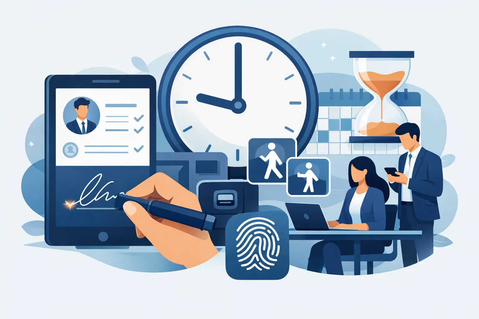Empleado firmando digitalmente su registro de jornada laboral desde el móvil